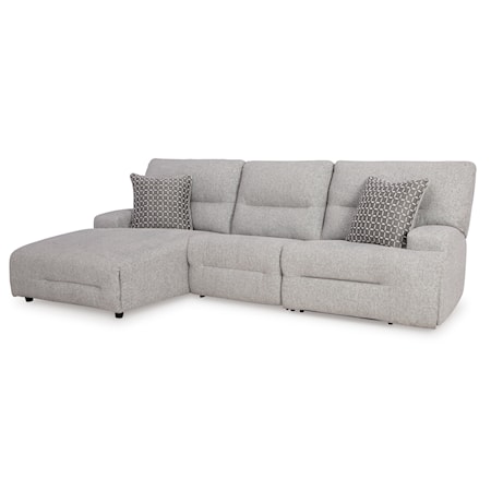 3-Piece Power Reclining Sectional w/ Chaise