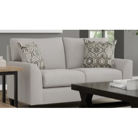 Loveseat with Flared Armrests