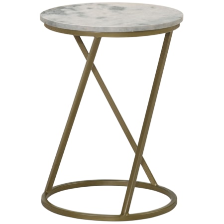 Malthe Marble Top Accent Side and