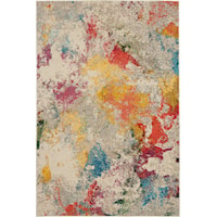 3'11" x 5'11" Ivory/Multicolor Rectangle Rug