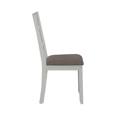 Slat Back Upholstered Side Chair