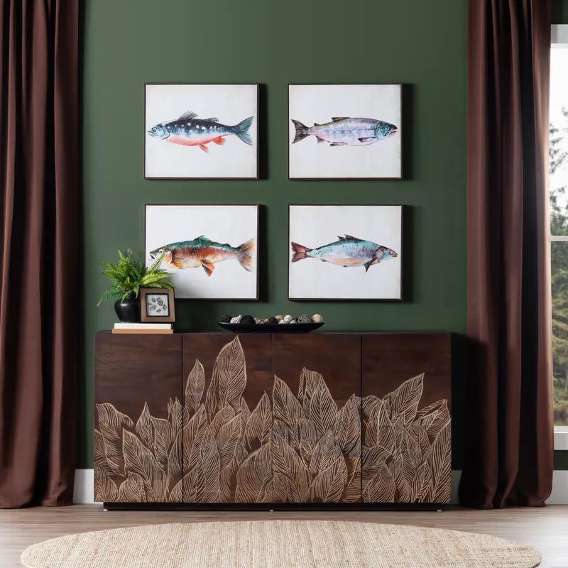 Swimming School - Canvas Painting - Set of 4