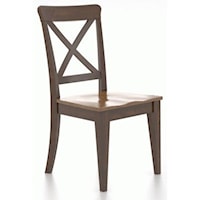 Farmhouse Customizable Side Chair with Wood Seat