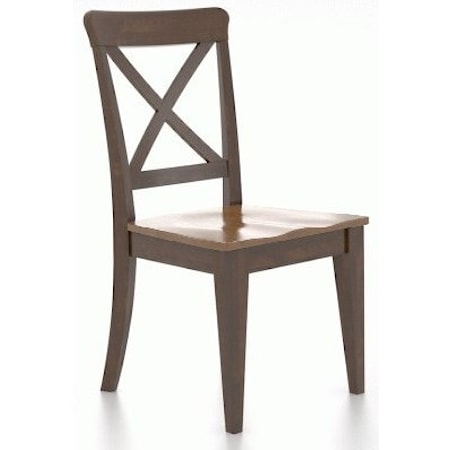 Farmhouse Customizable Side Chair with Wood Seat