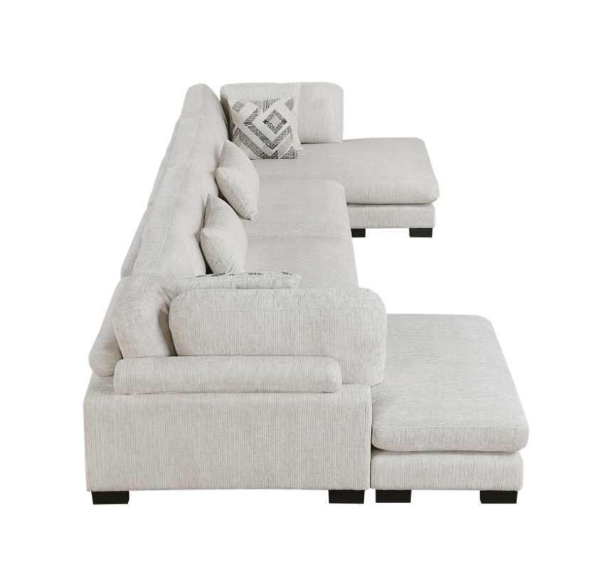 4-Piece Sectional Sofa with Chaise