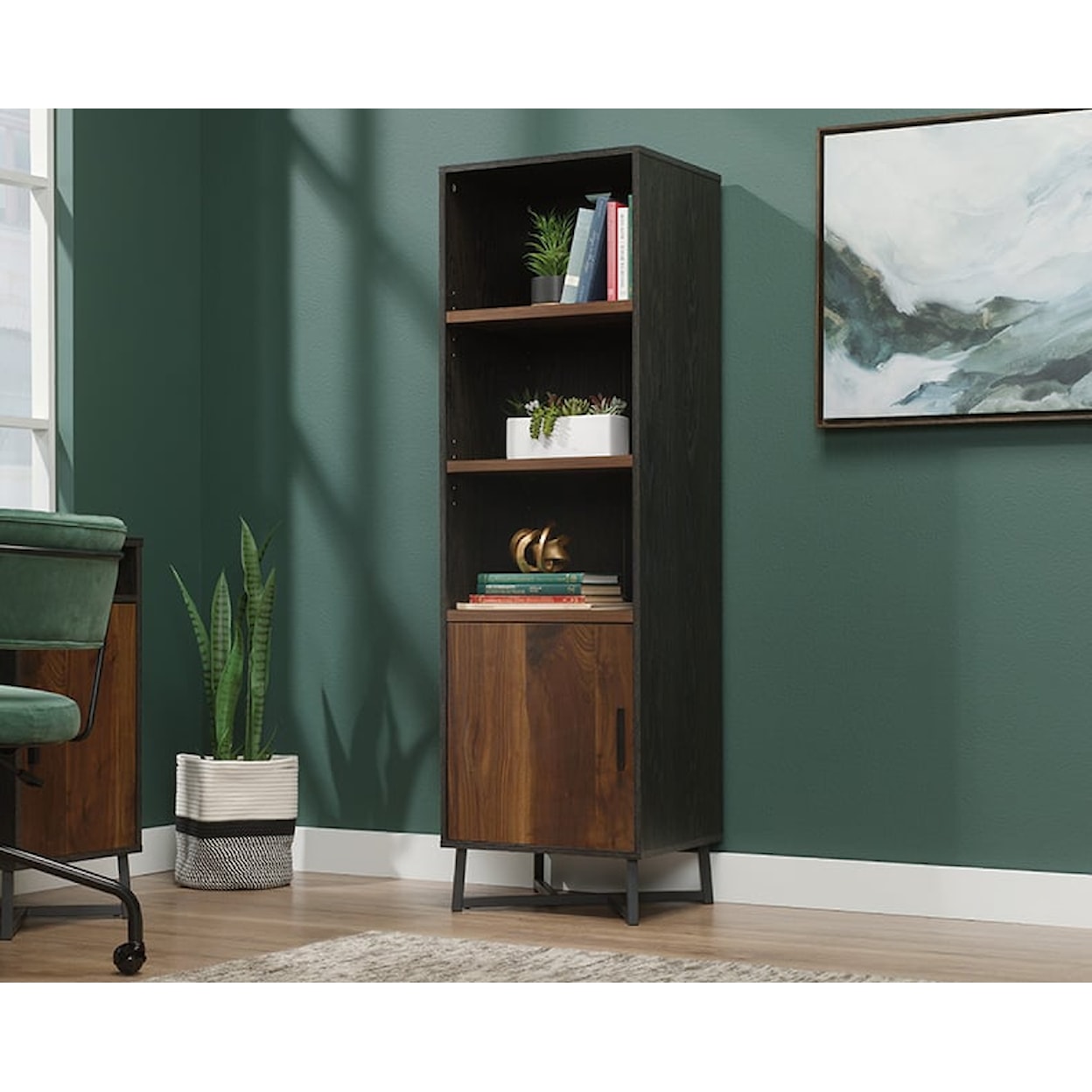 Sauder Canton Lane Bookcase with Door