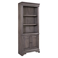 Traditional Door Bookcase with Adjustable Shelves