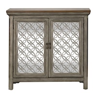 Transitional 2-Door Accent Cabinet with Interior Shelf