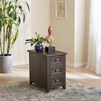 Transitional Three-Drawer Chair side Table