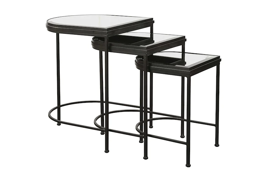 Accent Furniture - Occasional Tables Black Nesting Tables, S/3 by Complete Accents at Sprintz Furniture