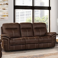 Casual Dual Recliner Power Sofa with USB Ports