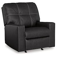 Contemporary Faux Leather Rocker Recliner