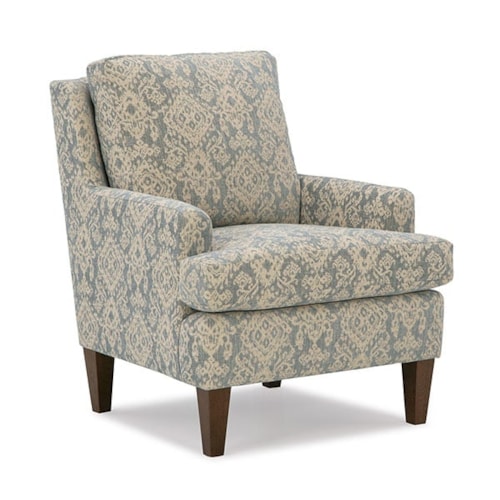 Transitional Accent Chair with Reversible Seat Cushion