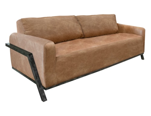 Contemporary Sofa with Throw Pillows