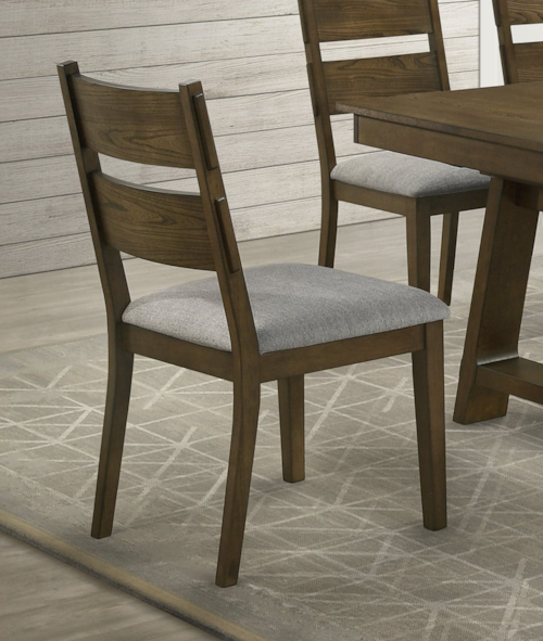 Transitional Dining Side Chair with Upholstered Seat