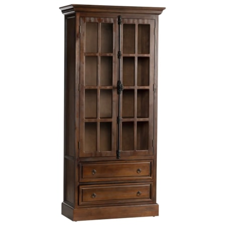 2-Door 2-Drawer Curio Cabinet