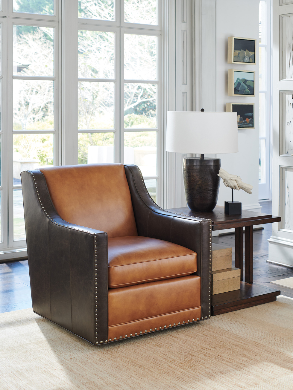 Hayward Leather Swivel Chair