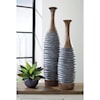 Signature Design by Ashley Accents Blayze Antique Gray/Brown Vase Set
