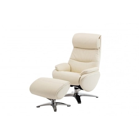 Swivel Recliner and Ottoman Set