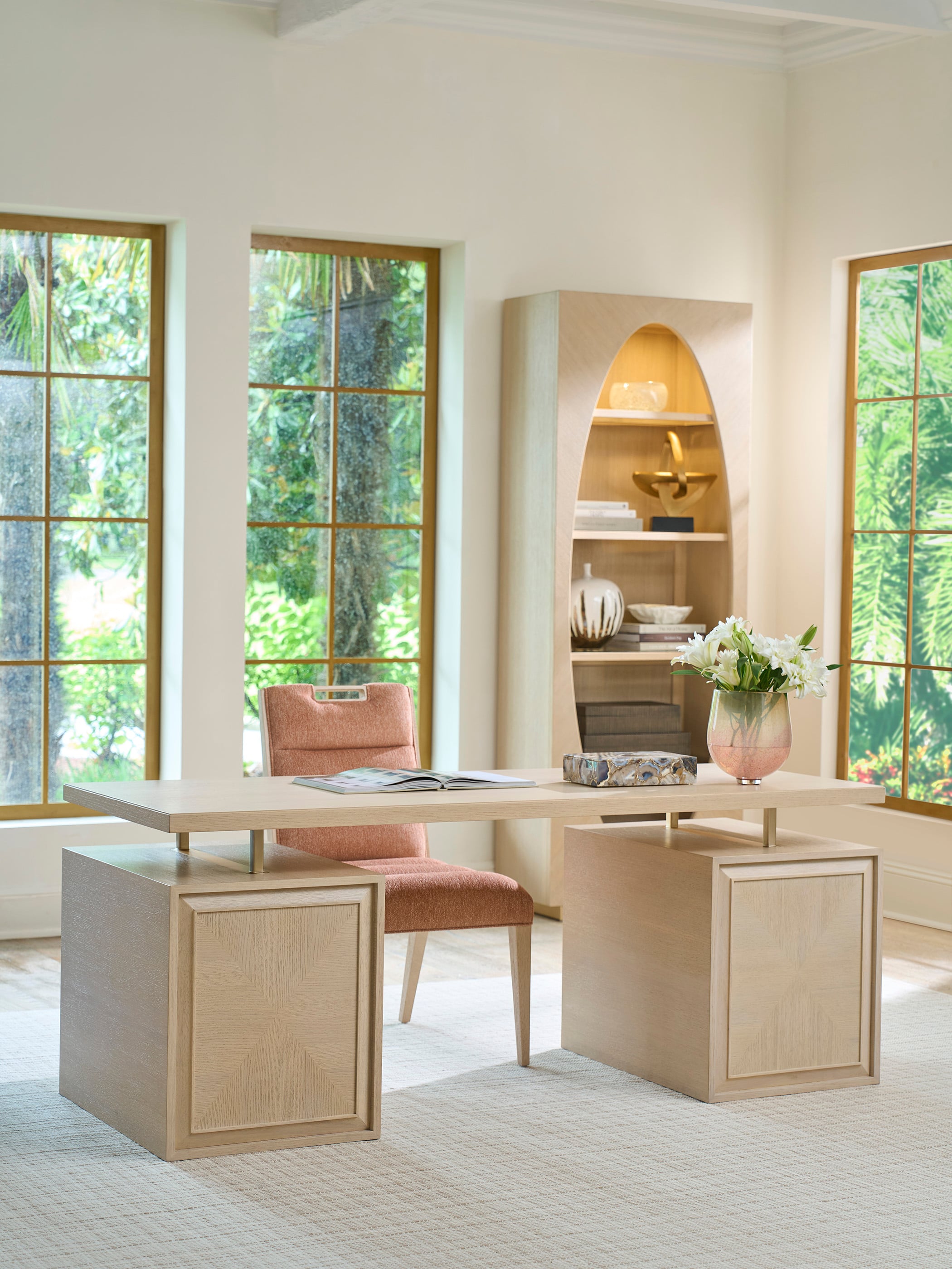 Sligh Apogee Modular Desk with 2 File  Cabinets