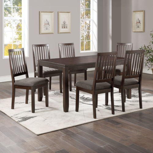 Transitional 7-Piece Dining Set