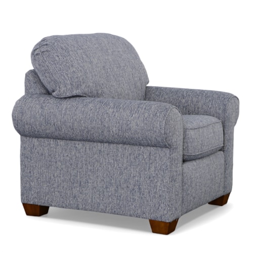 Upholstered Chair with Rolled Arms