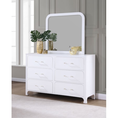 Anastasia 6-drawer Dresser w/ Mirror