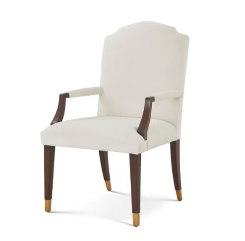 Transitional Upholstered Dining Arm Chair