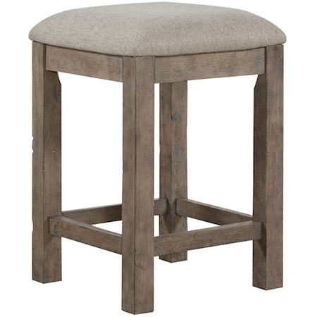 Contemporary Console Stool with Upholstered Seat