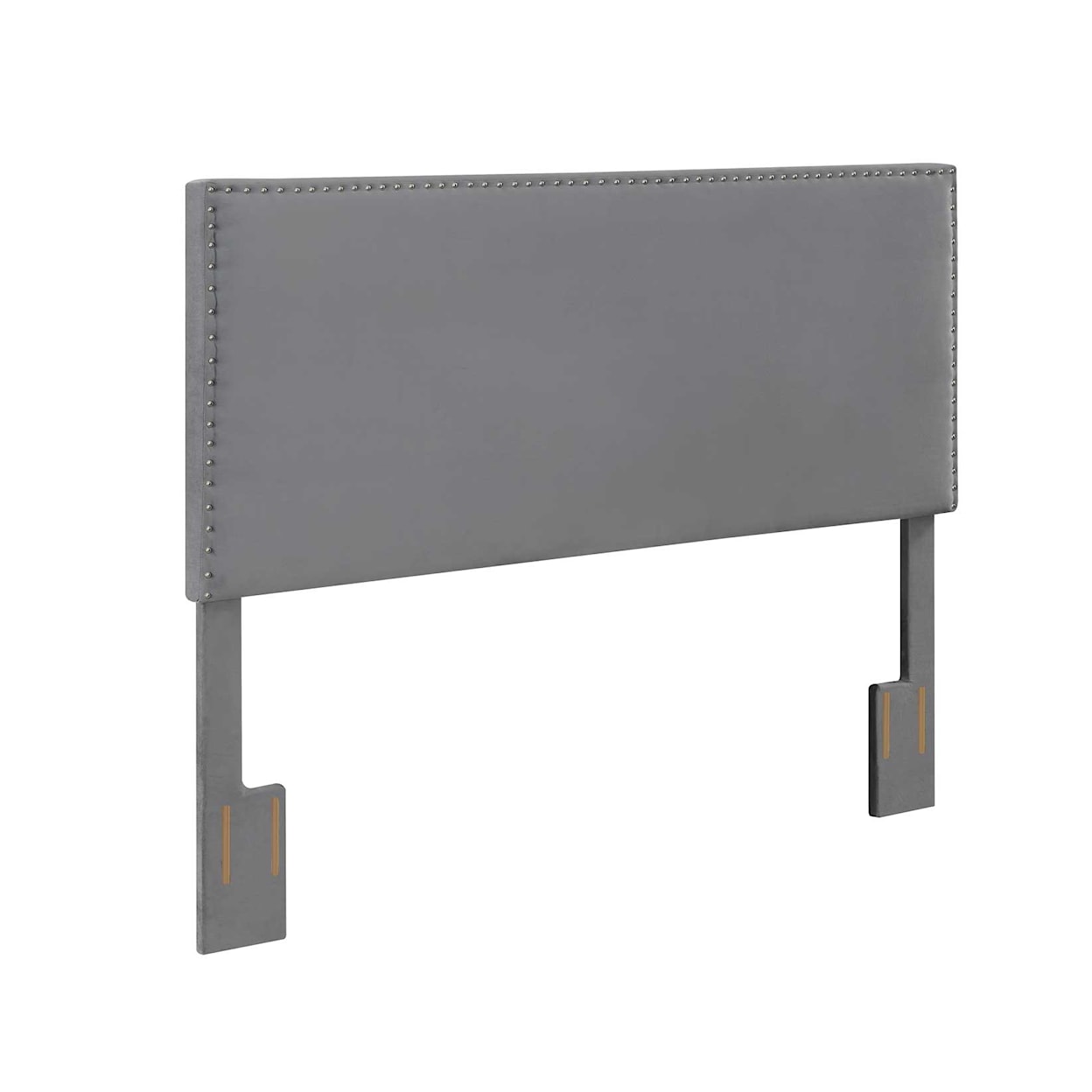 Steve Silver Bergen Queen Headboard, Gray Velvet