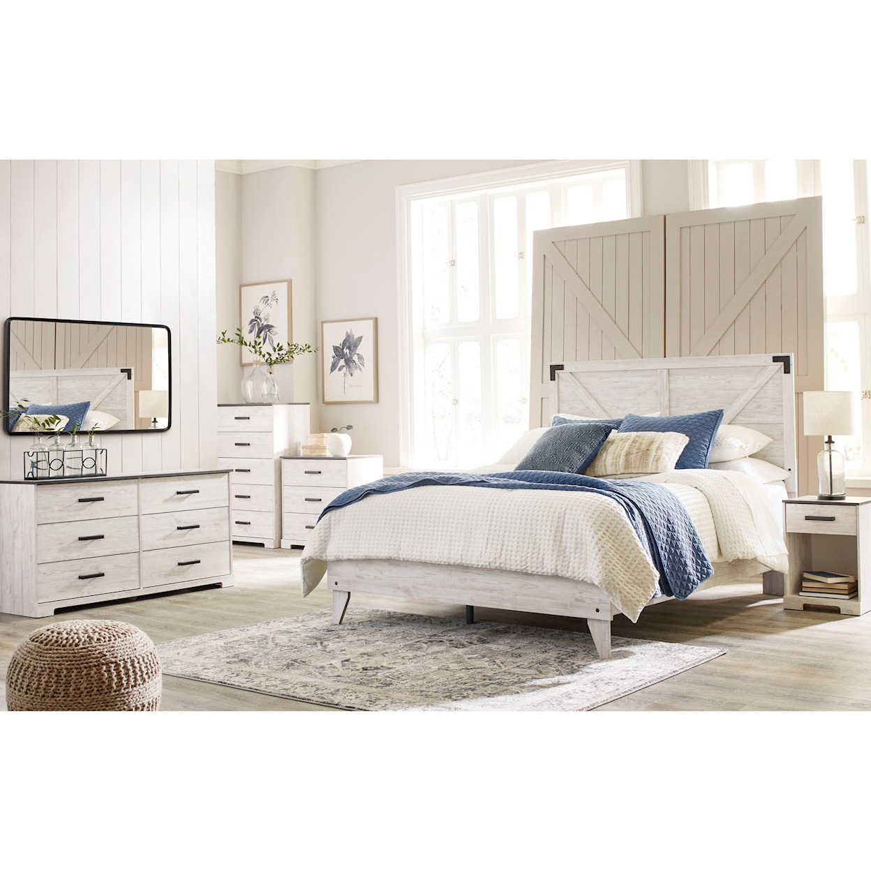 Signature Design by Ashley Shawburn Full Platform Bed with Panel Headboard