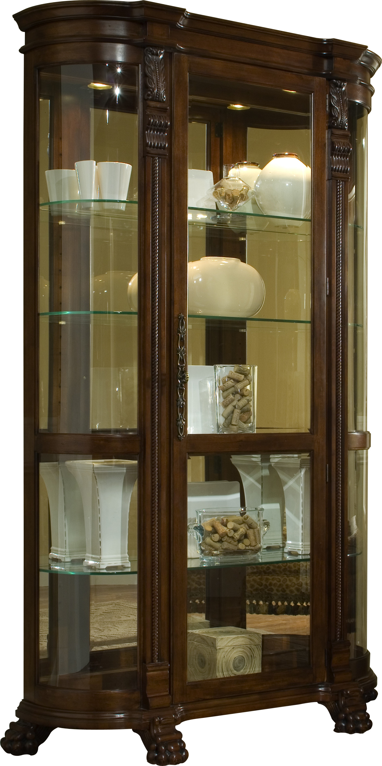 Living Room End Curio Cabinet