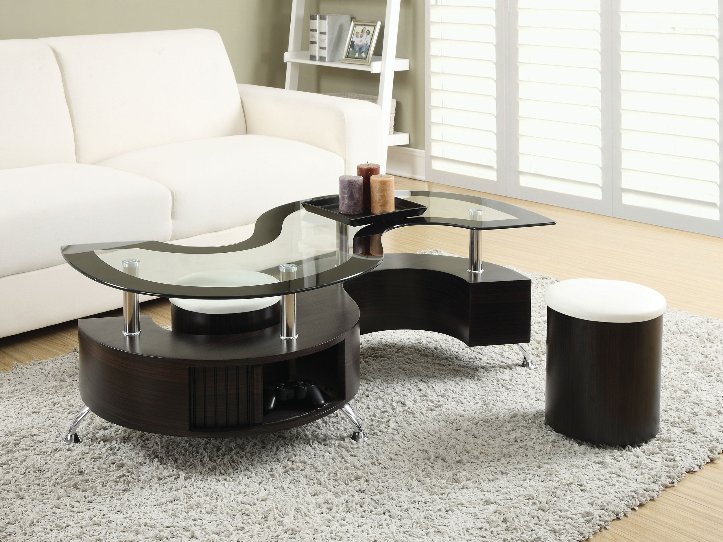 Coaster Buckley Buckley 3-piece Coffee Table and Stools Set
