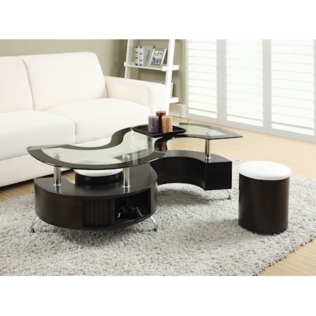 Buckley 3-piece Coffee Table and Stools Set