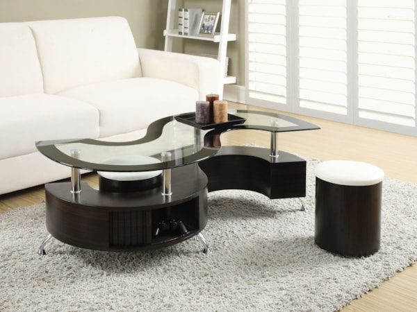 Buckley 3-piece Coffee Table and Stools Set