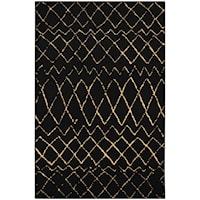 3'9" x 5'9" Black Rectangle Rug