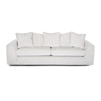 Casual Sofa with 7-Throw Pillows