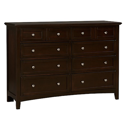 8-Drawer Dresser and Landscape Mirror Set