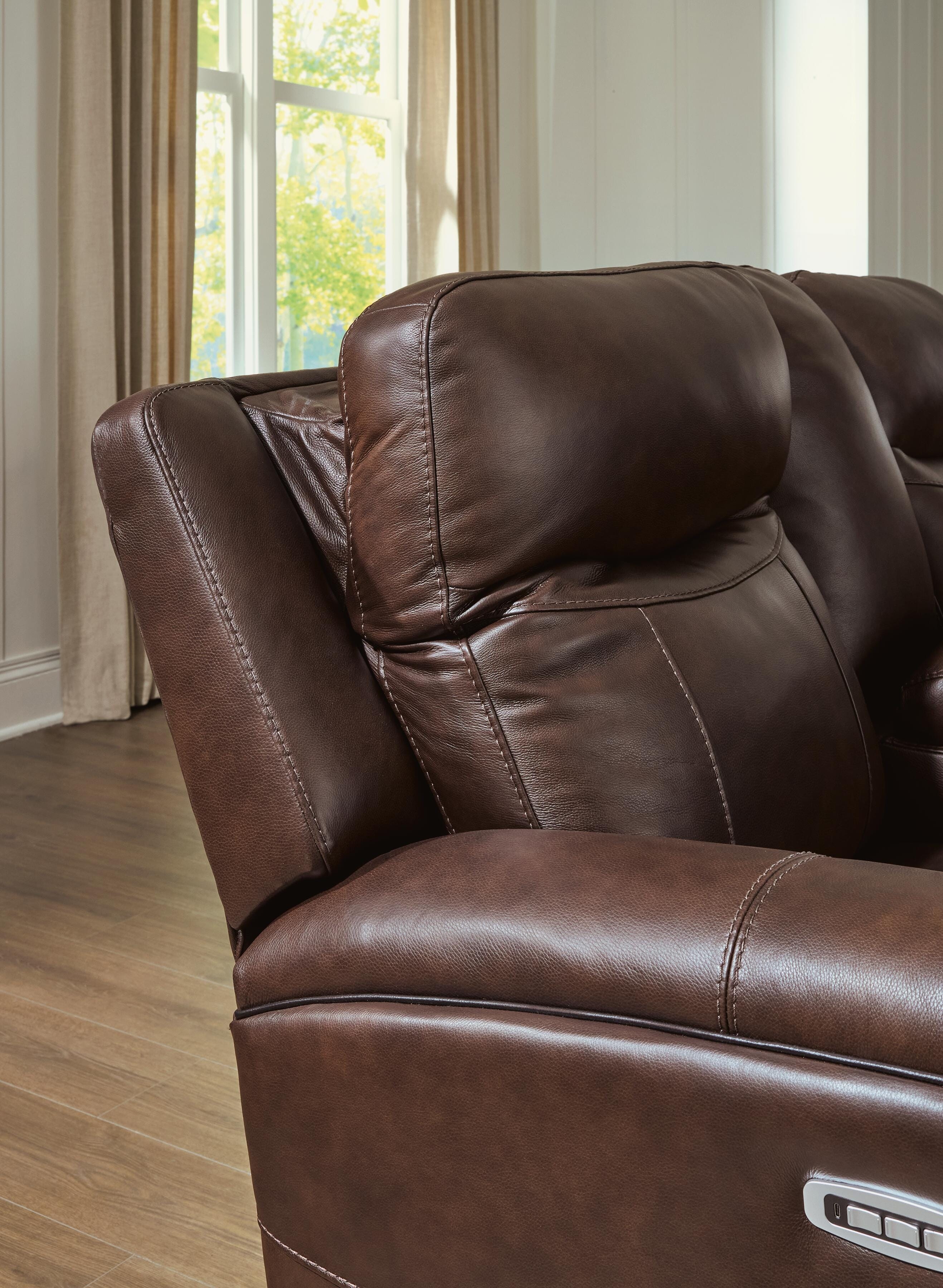 Ashley Gravier Pwr Rec Loveseat/con/adj Hdrst