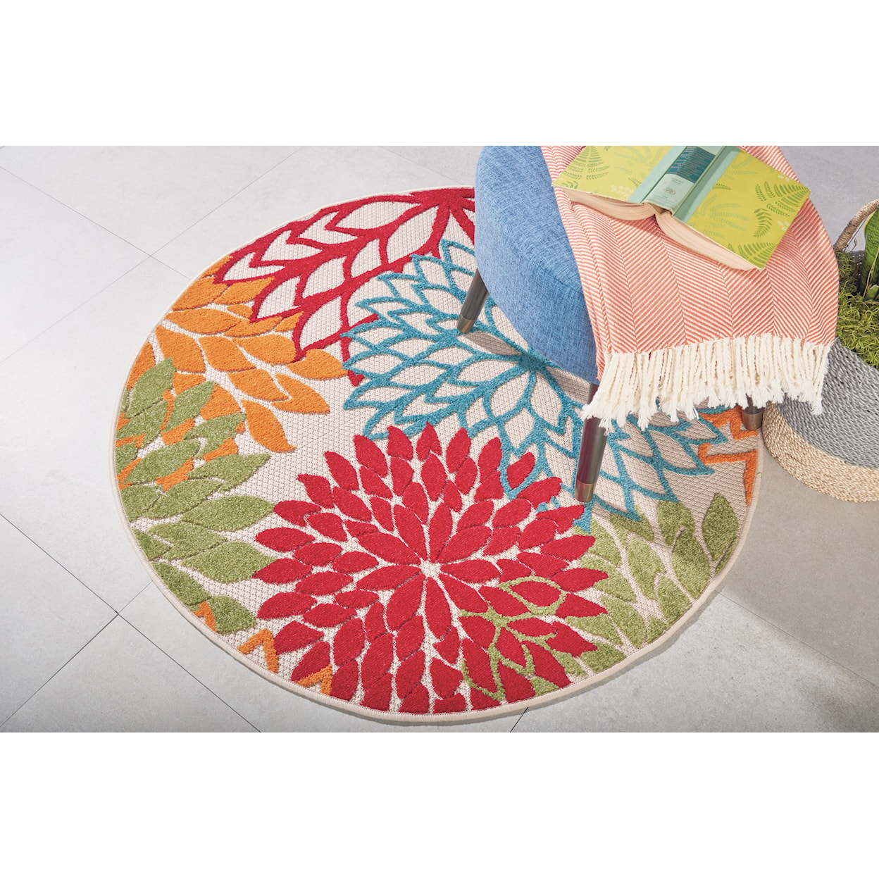 Nourison Aloha 5'3" Round  Rug