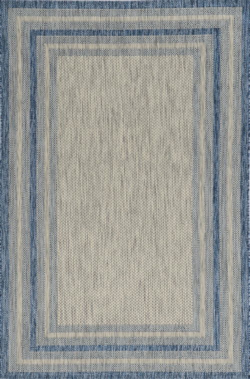 7'10" x 10'10" Grey/Denim Cape Cod Rug