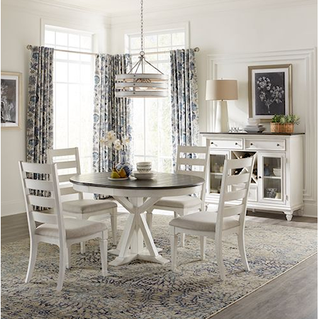 Transitional 5-Piece Dining Set