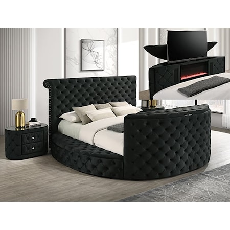 Queen Fireplace Bed