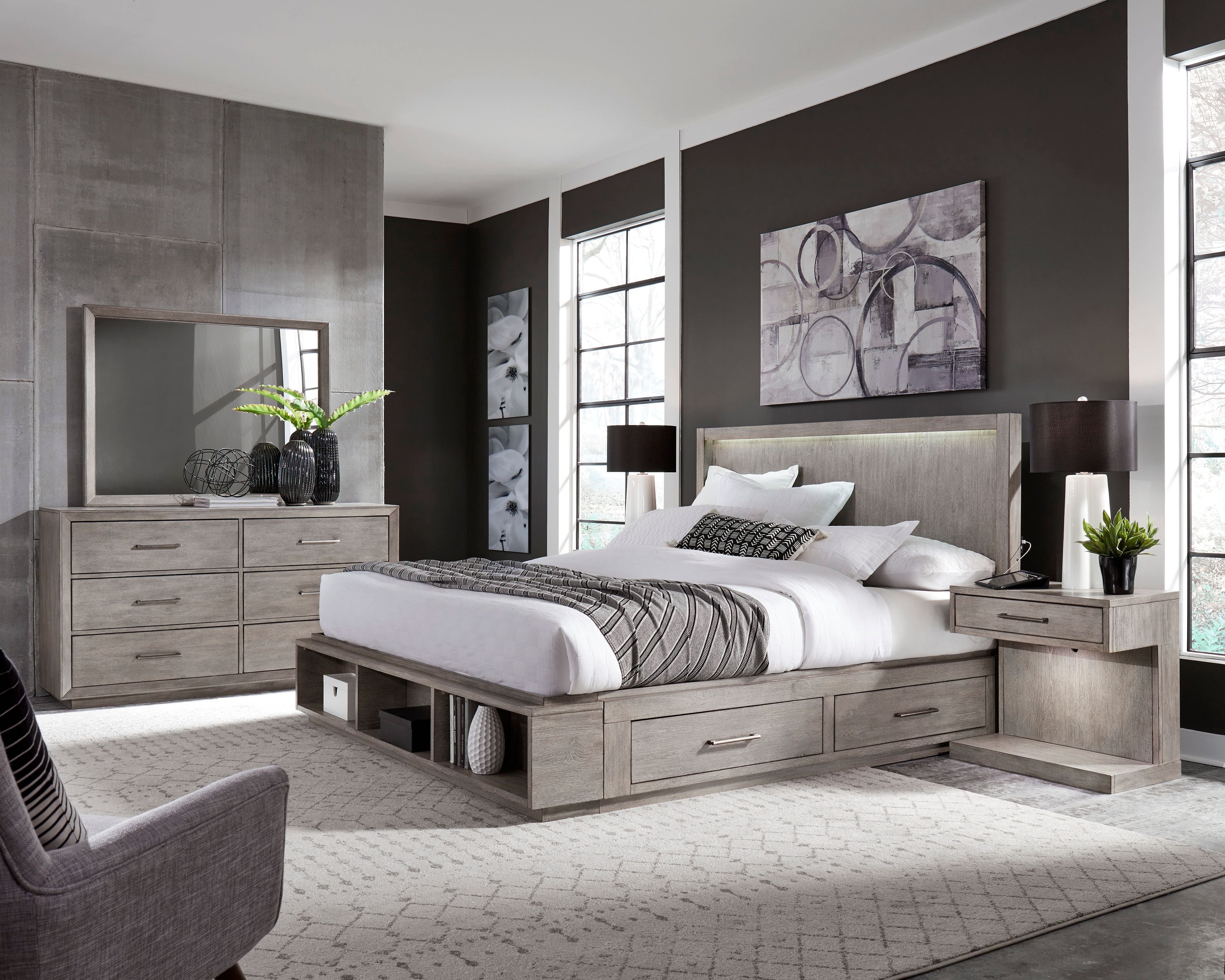 Aspenhome Platinum 1-Drawer Nightstand