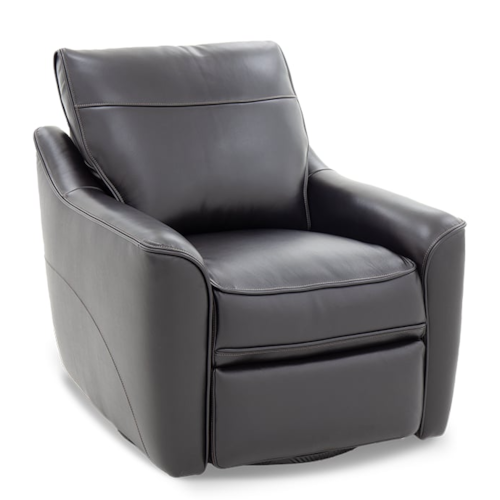 Contemporary Swivel Glider Power Wall Recliner with Flared Arms