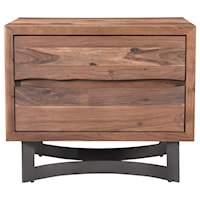 Rustic Chic 2-Drawer Nightstand