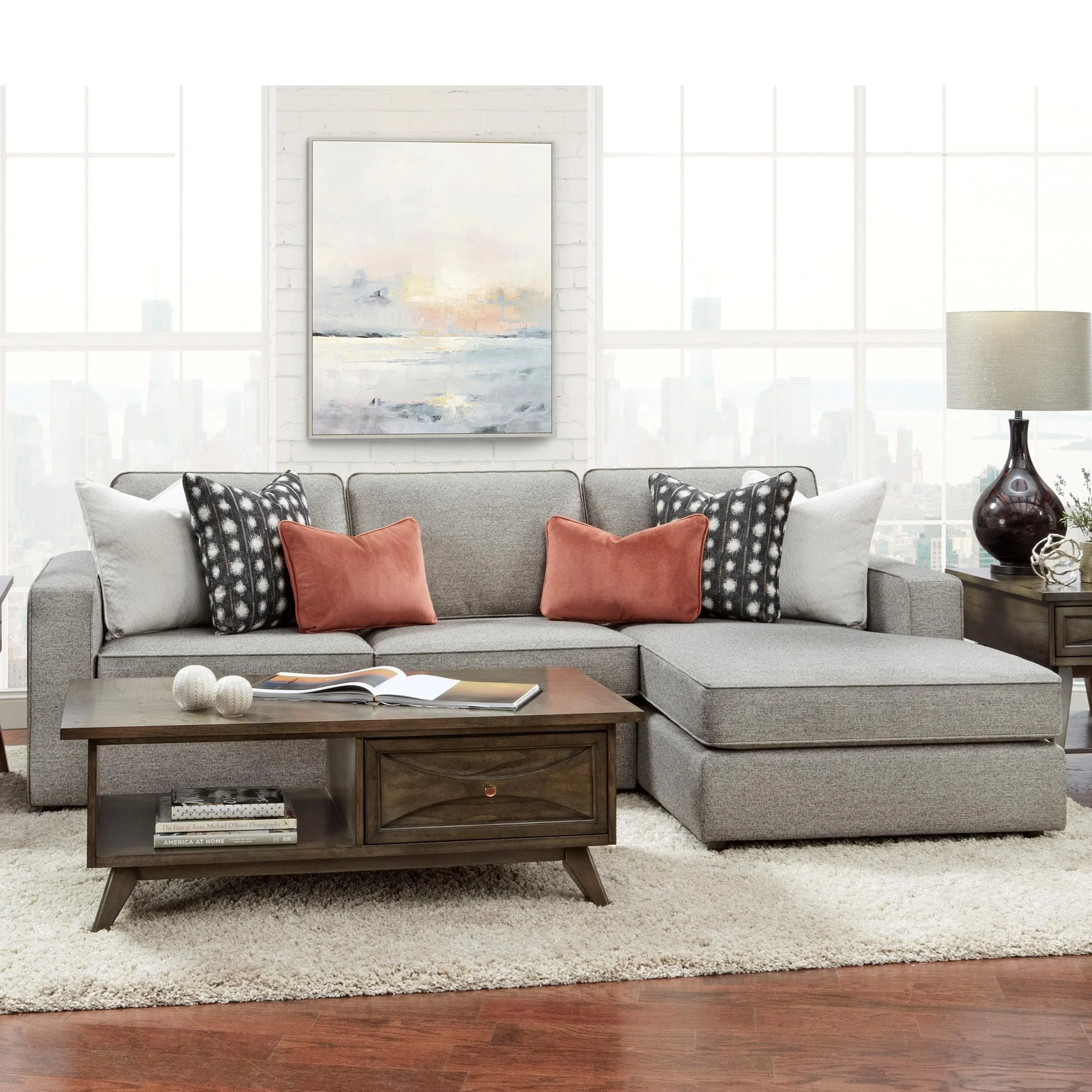 Fusion Furniture 2061 MONROE ASH 206121LKP MONROE ASHx1+206126RKP