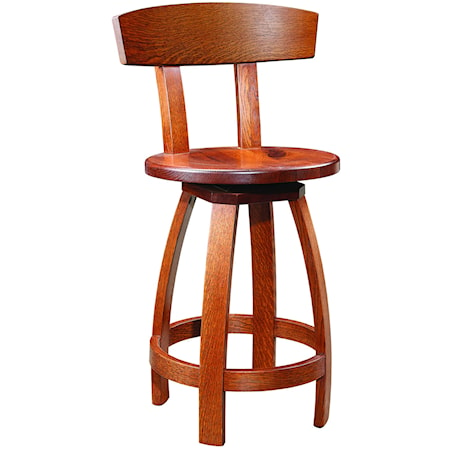 Bar Stool with Back and Swivel