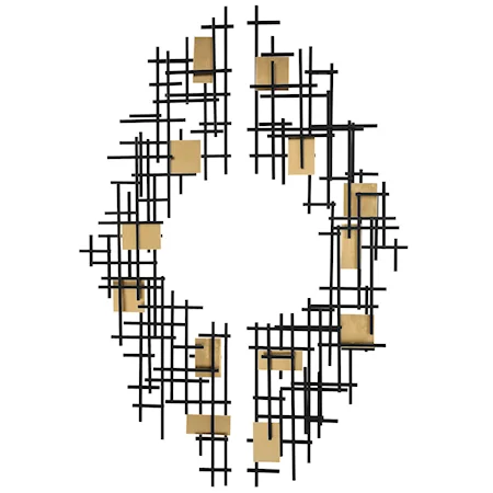 Reflection Metal Grid Wall Decor, S/2