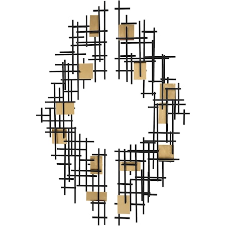 Reflection Metal Grid Wall Decor S/2